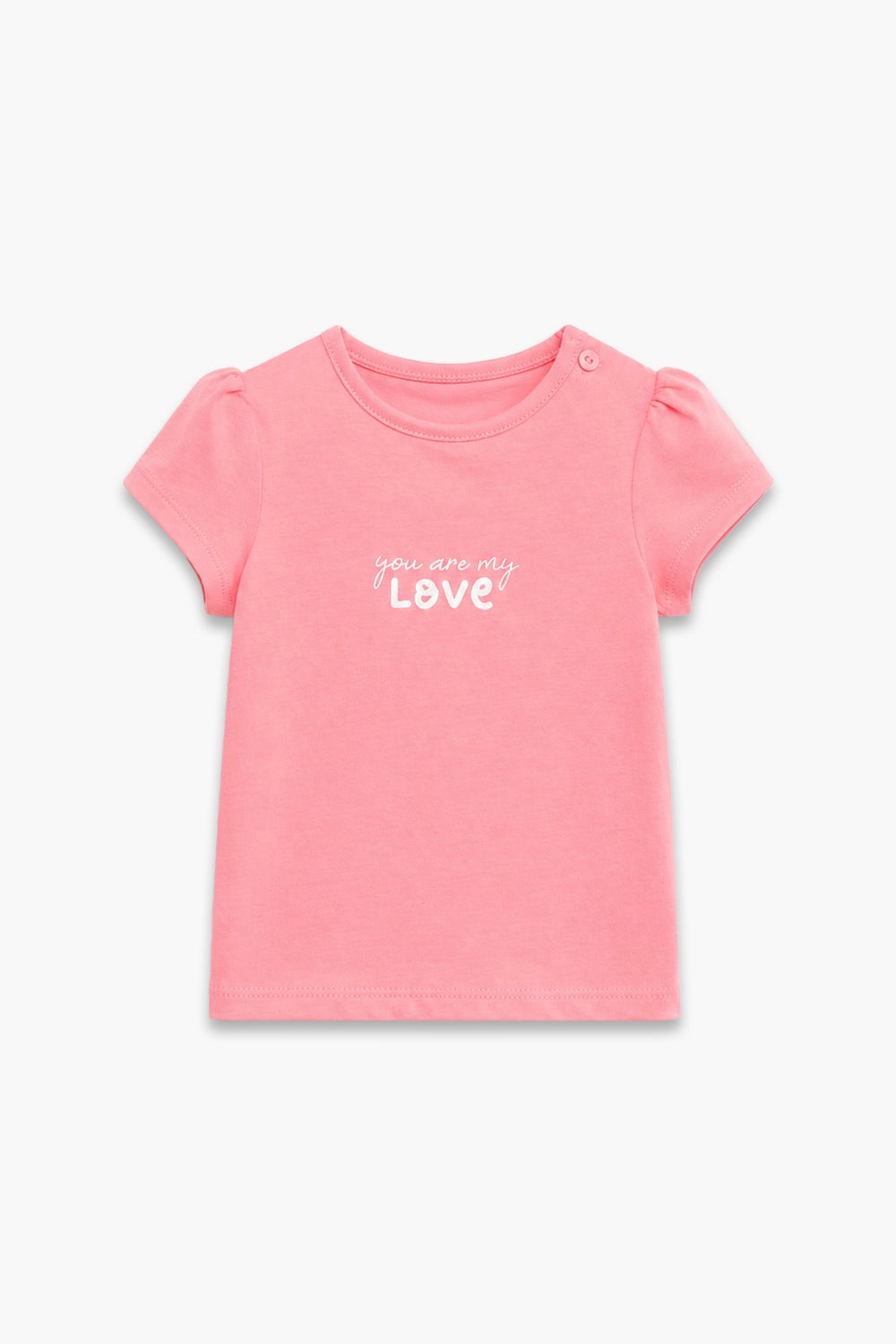 Girls Branded Graphic T-Shirt - Pink
