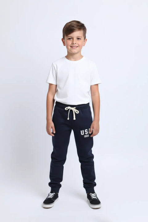 Boys Branded (zeeman) Fleece Trouser - navy