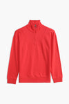 Women Branded Mock Neck - Red