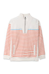 Women Branded Lining Hi-Neck  - Orange And White