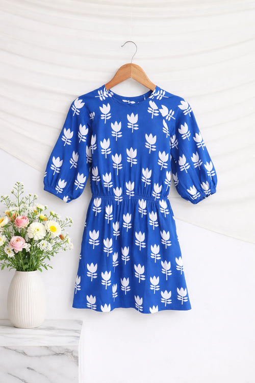 PRINTED VISCOSE LONG TOP