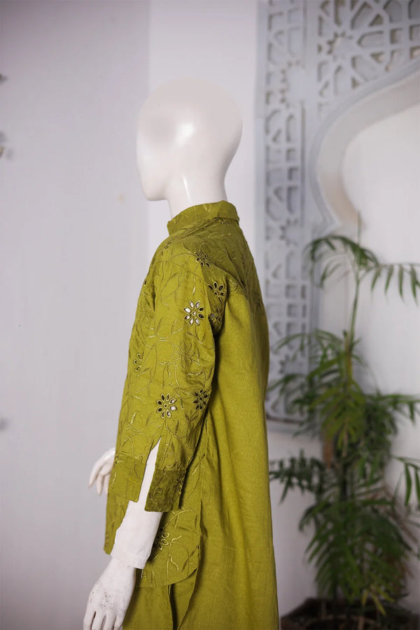 2 PIECE EMB JACQUARD SUIT