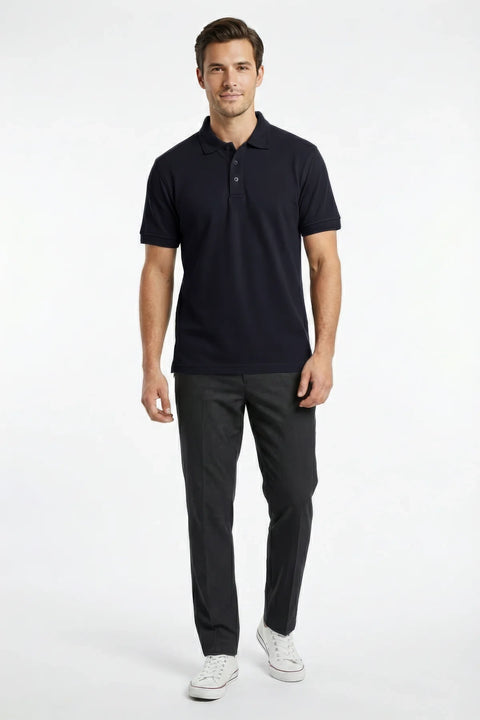 Men Branded Polo - D/Blue