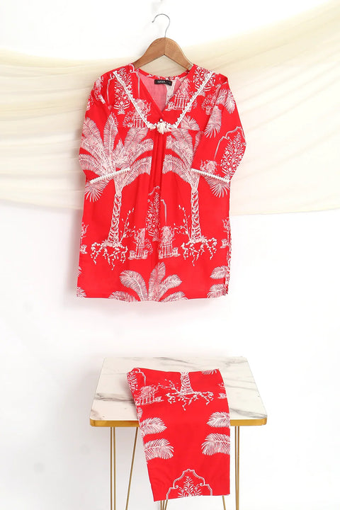 2 PIECE LAWN FUSION SUIT