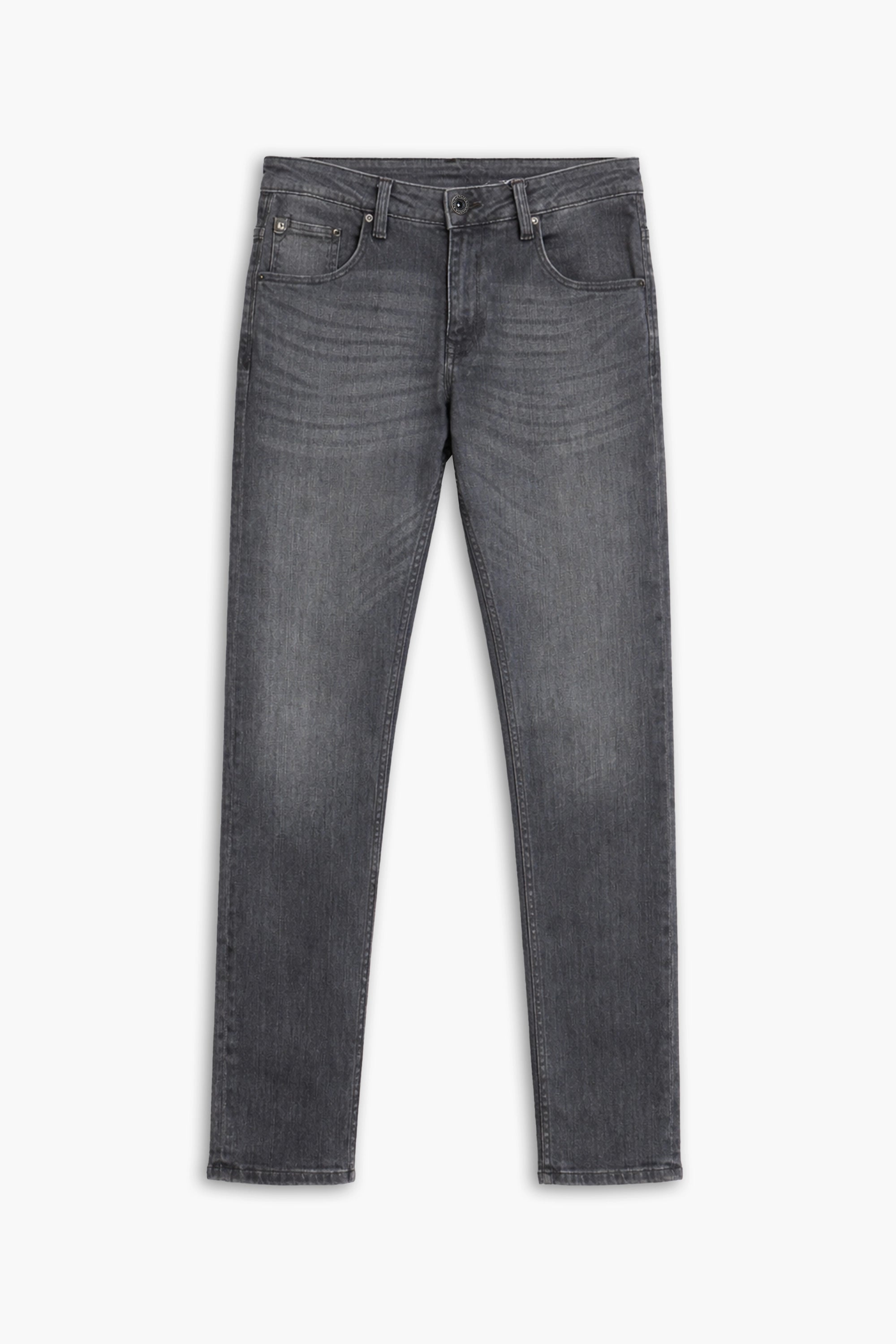 Men Branded Denim Jeans - Charcoal