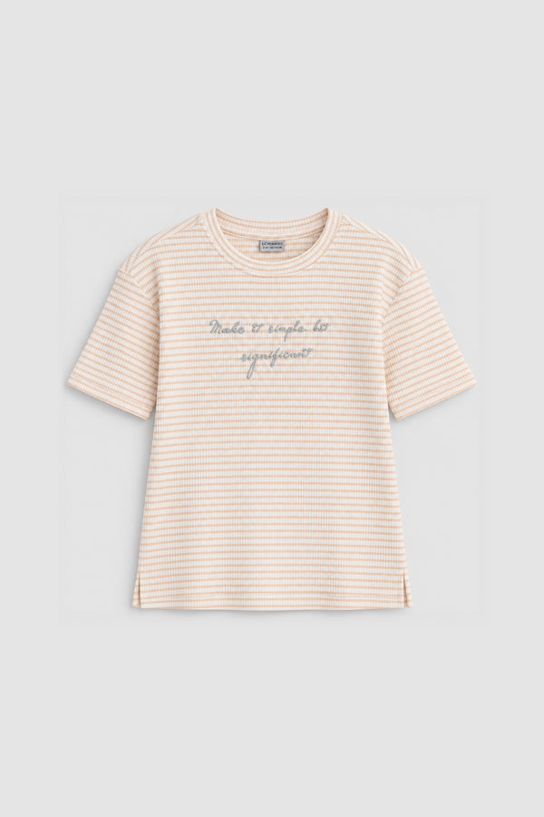 Girls Graphic T-Shirt - Peach