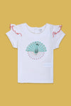 Girls Branded Graphic T-Shirt - White