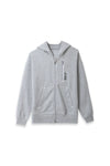 Boys Branded Zipper Hoodie - Heather Grey