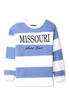 Women Branded Lining Sweatshirt - Blue And White