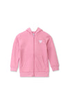 Girls Branded Fleece Hoodie Zipper - Pink