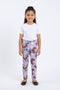 Girls Branded Graphic Legging - Purple