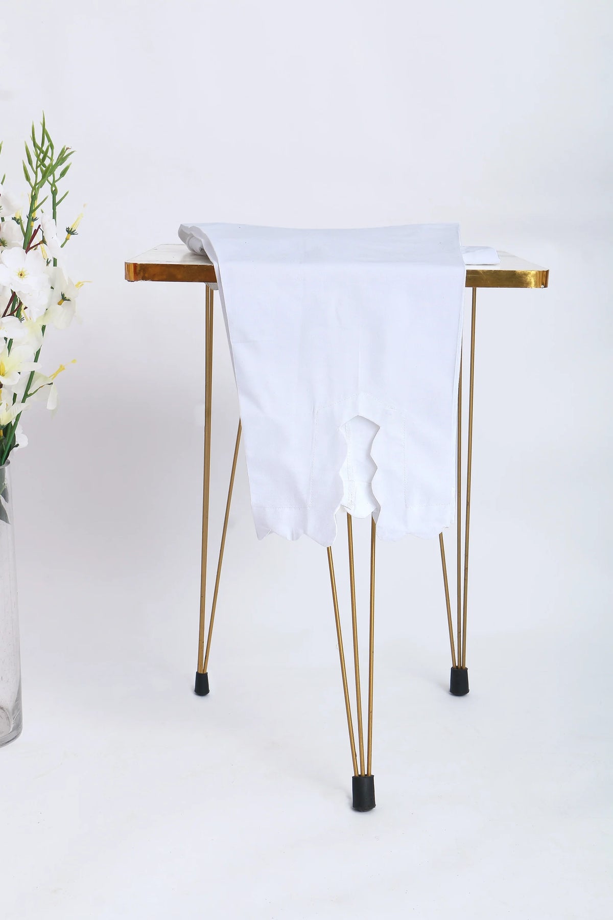 SOLID COTTON TROUSER