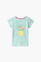 Girls Branded Graphic T-Shirt - L/Green