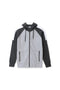 Boys Branded Zipper Hoodie - Heather Grey and Black