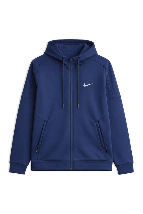 Men Branded Zipper Hoodie 223590 - Navy Blue