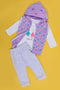 Girls Graphic 3-Piece Suit 1128A - Purple