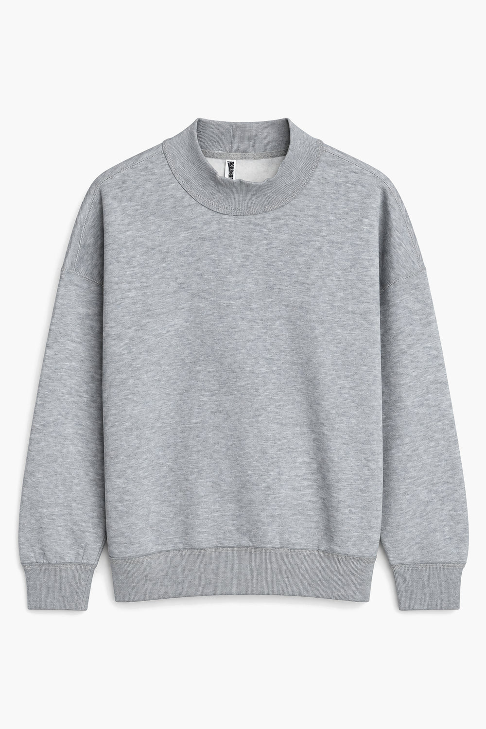 Men Branded Fleece High Neck - Grey