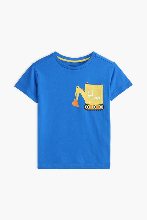 Boys Branded Graphic T-Shirt - Blue