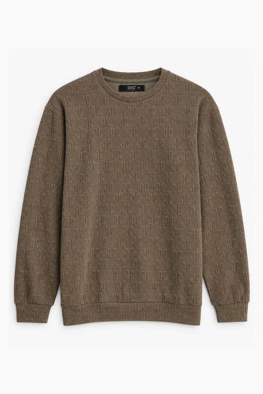 Textured Knit Sweatshirt