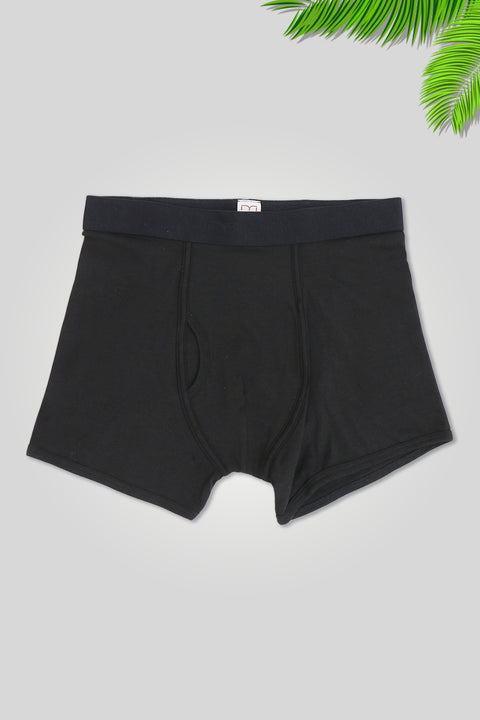 Men Casual Branded Boxer Short - Black