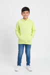 Boys Branded Pullover Hoodie - Neon Green