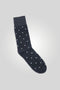 Men Polka Dots Long Socks - Black