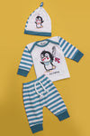 Infant Baby 3-Piece Suit A72 - Blue And White