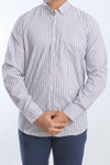 Men Casual Lining Shirt MCS24-07 - Blue & White