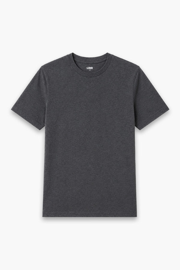 Men Branded Basic T-Shirt - Charcoal