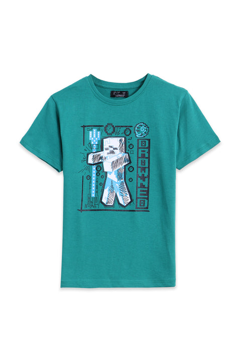 Boy Graphic T-Shirt BT24#51 - Green