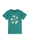 Girls Graphic T-Shirt GT24#24 - D/Green