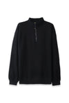 Men Branded Fleece Mockneck - Black