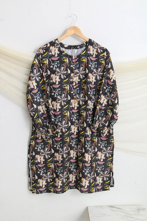 PRINTED SLUB SHIRT