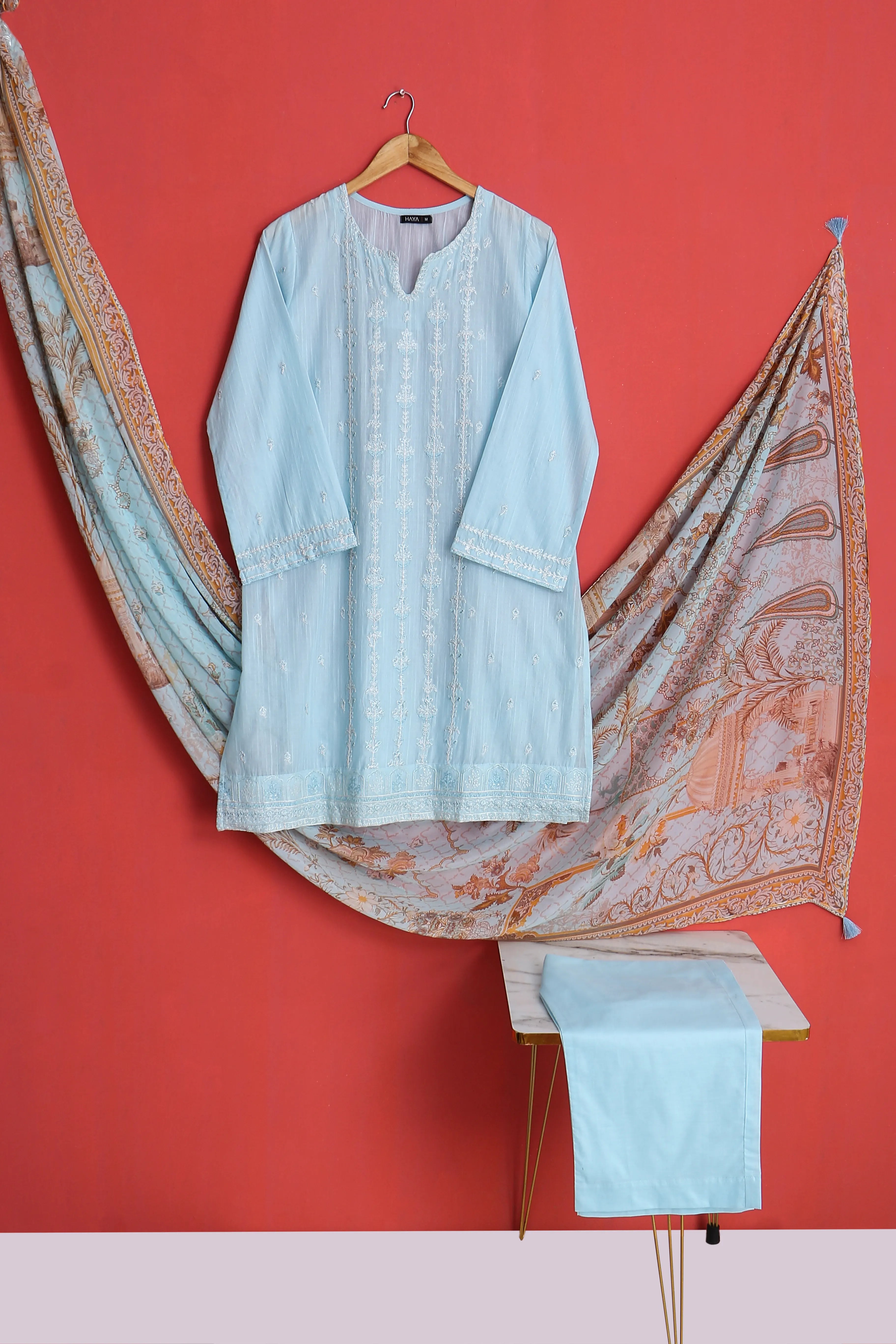 3 PIECE EMB LAWN SUITS