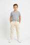 Boys Branded Fleece Trouser - Cream