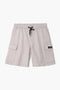 Men Branded Cotton Cargo Shorts - Cream