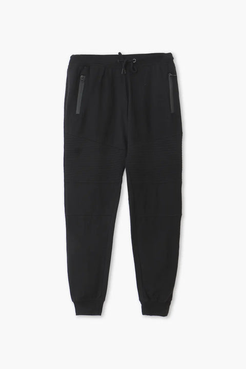 Men Branded Trouser - Black