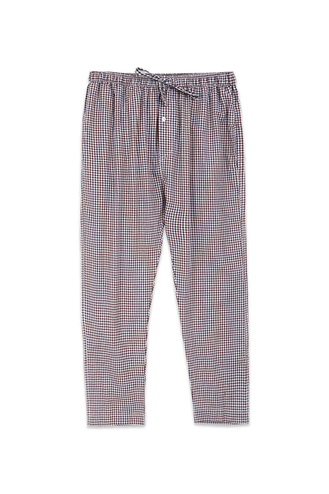 Men Checkered Nightwear Pajama MLP24-1 - Brown