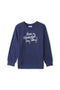 Women Branded Graphic Sweatshirt - Navy