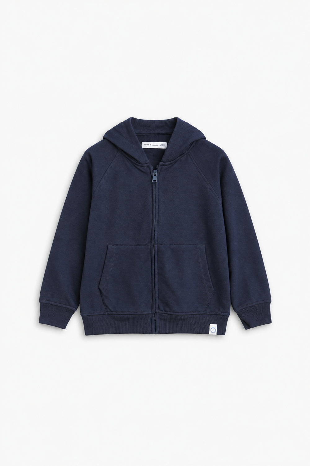 Boys Branded Zipper Hoodie - Navy