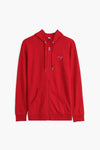 Women Kangroos Hoodie Zipper - Red