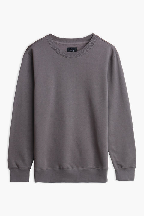 Men Branded Basic Sweatshirt - Grey