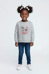 Girls Branded Graphic Sweatshirt - Heather Grey