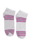 Men's Ankle Socks - Pink & Grey