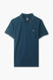 Men Branded Tipping Polo - Aqua Blue