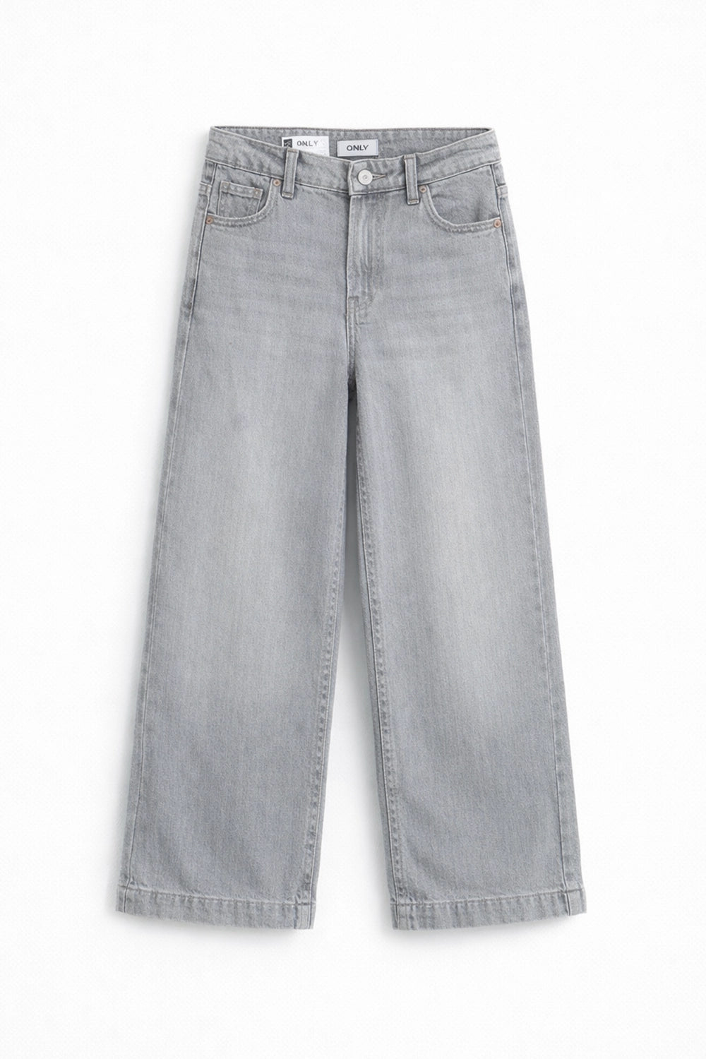 Girls Branded Denim pant - Grey