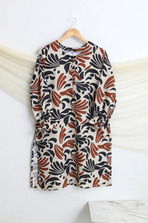 PRINTED SLUB SHIRT