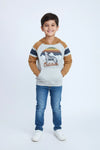 Boys Branded Pullover Hoodie - Heather Grey