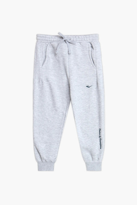 Boys Branded Graphic Terry Trouser - Heather Grey