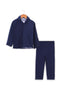 Kids Viscose Casual Doted Suit - Royal Blue